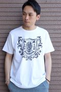 「FRENZY WORKS」MEXICAN SKULL Tee "SHIELD" フレンジーワーク メキシカンスカル プリントTシャツ　[ホワイト]