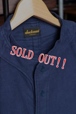 画像3: 「Jackman」 Baseball Flannel Shirts　ジャックマン　ベースボール フランネルシャツ JM3131　「ネイビー」