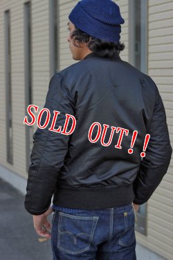 画像6: 「Pherrows」 フェローズ MA-1 タイプグランクルージャケット 15W-GCJ1 [ブラック]