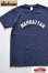 画像1: 「Jackman」　Silk Cotton T-Shirts MANHATTAN　ジャックマン　シルクコットン 半袖 刺繍 Tシャツ JM5711　「ネイビー」 (1)