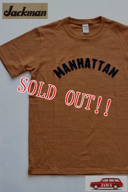 画像1: 「Jackman」　Silk Cotton T-Shirts MANHATTAN　ジャックマン　シルクコットン 半袖 刺繍 Tシャツ JM5711　「オリオール/Oriole」