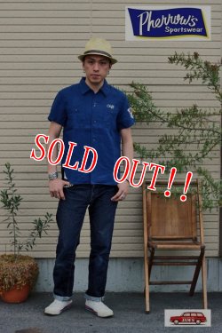 画像9: 「Pherrows」 フェローズ S.C.T.A. リネン ワークシャツ 15S-15S-PLOS1 [ネイビー]