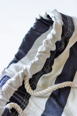 画像4: 「Pherrows」 フェローズ イージーショーツ コットン ボーダー ウォッシュ加工 15S-PES1B [ネイビー×ホワイト]