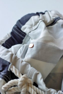 画像8: 「Pherrows」 フェローズ イージーショーツ コットン ボーダー ウォッシュ加工 15S-PES1B [ネイビー×ホワイト]