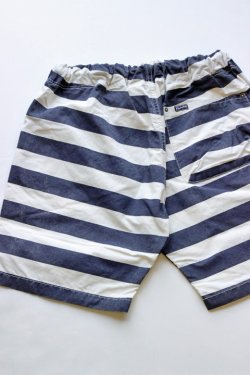 画像2: 「Pherrows」 フェローズ イージーショーツ コットン ボーダー ウォッシュ加工 15S-PES1B [ネイビー×ホワイト]
