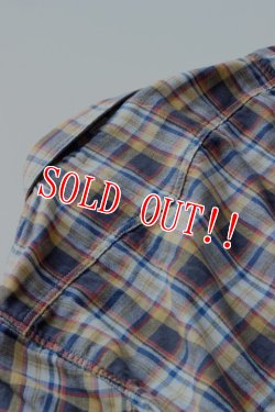 画像6: 「Pherrows」 フェローズ  ダブルガーゼ チェックウエスタンシャツ 15S-880CSS-C [イエロー]