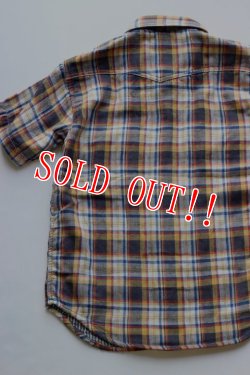 画像2: 「Pherrows」 フェローズ  ダブルガーゼ チェックウエスタンシャツ 15S-880CSS-C [イエロー]