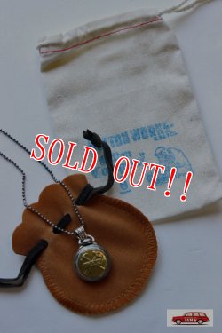 画像7: 「限定生産」「Button Works」×「Larry Smith」 WORK BUTTON NECKLACE　ボタンワークス×ラリースミス　真鍮 ワークボタン 懐中時計 ネックレス