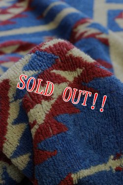 画像3: 「CAL O LINE」 INDIAN FLAG BLANKET キャルオーライン インディアン フラッグ ブランケット 今治タオル CL15F087 [ブルー]