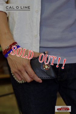 画像5: 「CAL O LINE」 SOUTH BEACH LEATHER FIN PURSE キャルオーライン サウスビーチレザー フィンパース コインケース CL15F102 [ブラック]