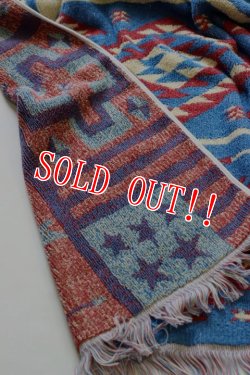 画像5: 「CAL O LINE」 INDIAN FLAG BLANKET キャルオーライン インディアン フラッグ ブランケット 今治タオル CL15F087 [ブルー]