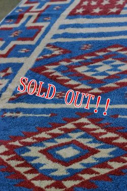 画像2: 「CAL O LINE」 INDIAN FLAG BLANKET キャルオーライン インディアン フラッグ ブランケット 今治タオル CL15F087 [ブルー]