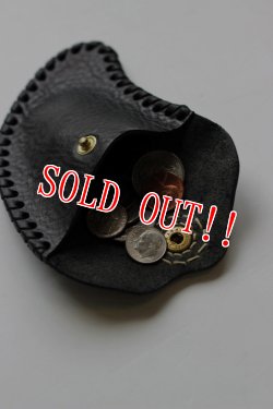 画像4: 「CAL O LINE」 SOUTH BEACH LEATHER FIN PURSE キャルオーライン サウスビーチレザー フィンパース コインケース CL15F102 [ブラック]