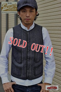 画像10: 「Browns BEACH」  EARLY VEST  ブラウンズビーチ アーリーベスト フルカウント社製  BBJ7-001  [ネイビーストライプ]