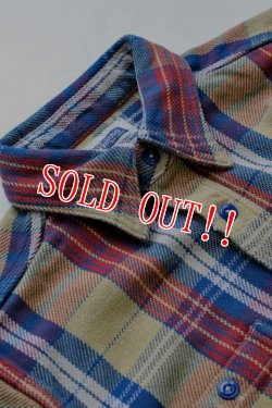 画像3: 「Pherrows」 フェローズ ヘヴィーネルシャツ 15W-720WS [ベージュ]