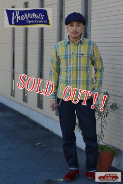 画像7: 「Pherrows」 フェローズ ヘヴィーネルシャツ 15W-720WS [イエロー]