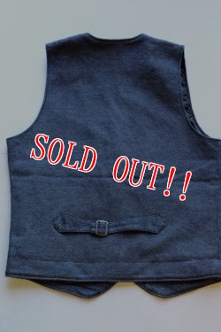 画像2: 「Pherrows」 フェローズ インディゴコットンツイードベスト 3ピースシリーズ P3V [グレー]