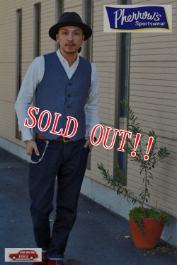 画像7: 「Pherrows」 フェローズ インディゴコットンツイードベスト 3ピースシリーズ P3V [グレー]