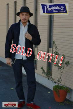 画像8: 「Pherrows」 フェローズ メルトン ハンティングシャツジャケット CPO 15W-PHW1 [ネイビー]