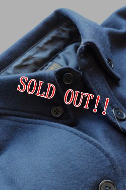 画像3: 「Pherrows」 フェローズ メルトン ハンティングシャツジャケット CPO 15W-PHW1 [ネイビー]