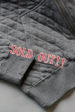 画像6: 「Pherrows」 フェローズ キルティング ハイネック フルジップパーカー 15W-PQPK1 [グレー・ブラック・ネイビー]