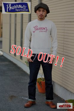 画像9: 「Pherrows」 フェローズ ブロンクス セットインスリーブ両V プリントスウェット 16W-BRONX-P1 [オートミール]