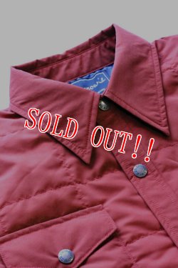 画像3: 「Pherrows」 フェローズ キルティング シャツジャケット 綿シャツ 15W-PQDJ1 [バーガンディ]