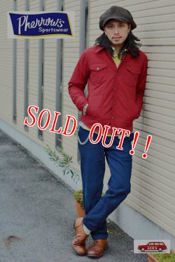 画像10: 「Pherrows」 フェローズ キルティング シャツジャケット 綿シャツ 15W-PQDJ1 [バーガンディ]