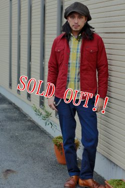 画像8: 「Pherrows」 フェローズ キルティング シャツジャケット 綿シャツ 15W-PQDJ1 [バーガンディ]