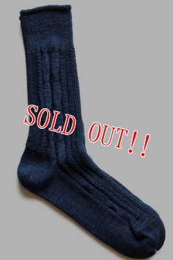 画像2: 「JELADO」 トレック ケーブル編み ソックス AB03602 [インディゴ・フェイドインディゴ]