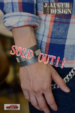 画像6: 「J.AUGUR DESIGN」 Silver × Leather Brace ジュディーオーガーデザイン シルバー＆ヴィンテージレザー バングル  [Type. B]