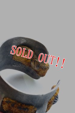 画像4: 「J.AUGUR DESIGN」 Silver × Leather Brace ジュディーオーガーデザイン シルバー＆ヴィンテージレザー バングル  [Type. A]