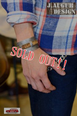 画像6: 「J.AUGUR DESIGN」 Silver × Leather Brace ジュディーオーガーデザイン シルバー＆ヴィンテージレザー バングル  [Type. A]