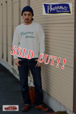 画像7: 「Pherrows」 フェローズ バークレー フリーダムスリーブ 両V ステッチロゴ スウェット 15W-BERKELEY-FR-P1 [ホワイト]