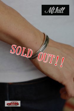 画像7: 「Mt.hill」 マウントヒル ダイヤモンドパターン シルバーバングル ミディアム [mh15bl32]