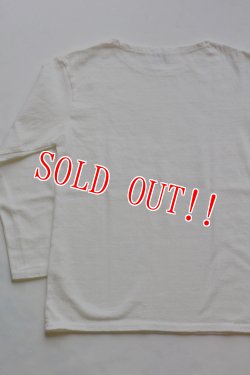 画像2: 「Pherrows」フェローズ バスクシャツ ロンTee 9分袖 PBLT1 [ホワイト]