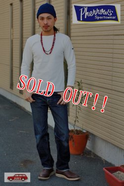 画像6: 「Pherrows」フェローズ バスクシャツ ロンTee 9分袖 PBLT1 [ホワイト]