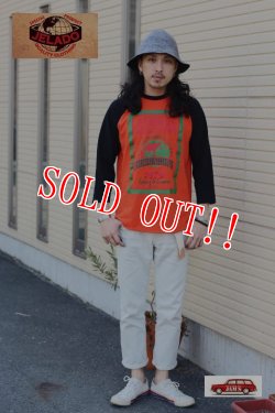 画像7: 「JELADO」 ジェラード ベースボールTee 7分袖 ラバープリント JP11215 [オレンジ]