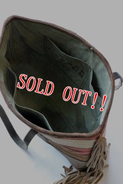 画像6: 「J.AUGUR DESIGN」 NAVAJO MEDIUM TOTE BAG ジュディーオーガーデザイン ナバホ バケット フリンジ ミデアム トートバッグ 20160308-1 [ナバホブランケット×レザー]