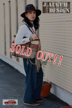 画像8: 「J.AUGUR DESIGN」 NAVAJO MEDIUM TOTE BAG ジュディーオーガーデザイン ナバホ バケット フリンジ ミデアム トートバッグ 20160308-1 [ナバホブランケット×レザー]