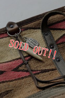 画像4: 「J.AUGUR DESIGN」 NAVAJO MEDIUM TOTE BAG ジュディーオーガーデザイン ナバホ バケット フリンジ ミデアム トートバッグ 20160308-1 [ナバホブランケット×レザー]