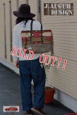 画像9: 「J.AUGUR DESIGN」 NAVAJO MEDIUM TOTE BAG ジュディーオーガーデザイン ナバホ バケット フリンジ ミデアム トートバッグ 20160308-1 [ナバホブランケット×レザー]