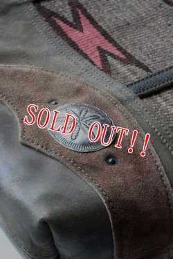 画像3: 「J.AUGUR DESIGN」 NAVAJO MEDIUM TOTE BAG ジュディーオーガーデザイン ナバホ バケット フリンジ ミデアム トートバッグ 20160308-1 [ナバホブランケット×レザー]