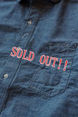 画像4:  「JELADO」 LOWER SHIRTS ジェラード ローワーシャツ 7分袖 シャンブレーワークシャツ AG11102 [インディゴ]