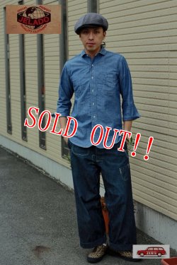 画像12:  「JELADO」 LOWER SHIRTS ジェラード ローワーシャツ 7分袖 シャンブレーワークシャツ AG11102 [インディゴ]
