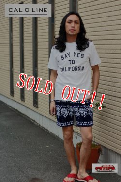 画像7: 「CAL O LINE」 SEY YES TO CALIFORNIA T-SHIRT キャルオーライン プリントTシャツ [ホワイト・レッド]