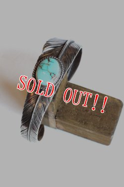 画像2: 「Mt.hill」 マウントヒル フェザーバングルスリム ロイストンターコイズ付き 20160618-3 [mh15bl28]