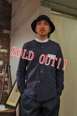 画像11: 「JELADO」 Ellis ジェラード バンドカラーシャツ 襟無し AG12106 [ネイビー]