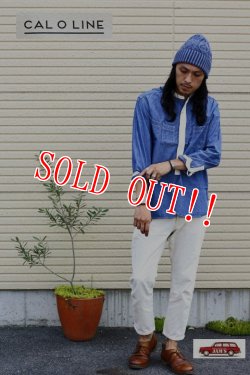 画像9: 「CAL O LINE」 STAND COLLAR CHAMBRAY SHIRTS キャルオーライン スタンドカラー シャンブレーシャツ CL162-023 [ブルー]