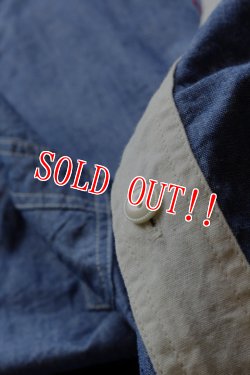 画像4: 「CAL O LINE」 STAND COLLAR CHAMBRAY SHIRTS キャルオーライン スタンドカラー シャンブレーシャツ CL162-023 [ブルー]